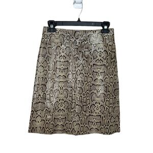 St Vincent Python Embossed Suede Skirt